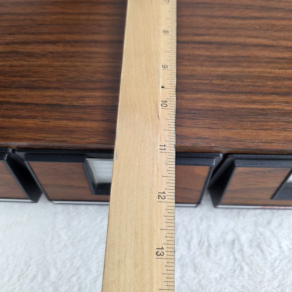 Vintage Add’n Stac Cassette Tape Storage Case 42 Capacity Faux Wood - Picture 9 of 15